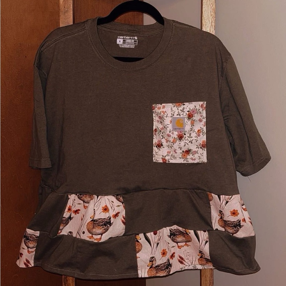 Carhartt Olive Floral Pocket Tee